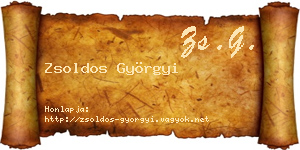 Zsoldos Györgyi névjegykártya