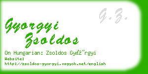 gyorgyi zsoldos business card